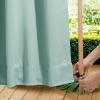 image:imageNICETOWN 2 Panels Weighted Blackout Cabana Curtains Outdoor Patio W52 x L84 Windproof Top amp Bottom Grommet amp Back Tab Thermal Heavyweight Drapes Keep Privacy for YardPorch Biscotti BeigeAqua Blue