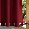 image:imageNICETOWN 2 Panels Weighted Blackout Cabana Curtains Outdoor Patio W52 x L84 Windproof Top amp Bottom Grommet amp Back Tab Thermal Heavyweight Drapes Keep Privacy for YardPorch Biscotti BeigeRed