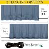 image:imageNICETOWN 2 Panels Weighted Blackout Cabana Curtains Outdoor Patio W52 x L84 Windproof Top amp Bottom Grommet amp Back Tab Thermal Heavyweight Drapes Keep Privacy for YardPorch Biscotti BeigeStone Blue