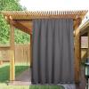 image:imageNICETOWN 2 Panels Weighted Blackout Cabana Curtains Outdoor Patio W52 x L84 Windproof Top amp Bottom Grommet amp Back Tab Thermal Heavyweight Drapes Keep Privacy for YardPorch Biscotti BeigeGrey
