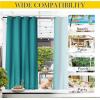 image:imageNICETOWN 2 Panels Weighted Blackout Cabana Curtains Outdoor Patio W52 x L84 Windproof Top amp Bottom Grommet amp Back Tab Thermal Heavyweight Drapes Keep Privacy for YardPorch Biscotti BeigePeacock Teal
