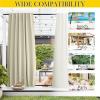 image:imageNICETOWN 2 Panels Weighted Blackout Cabana Curtains Outdoor Patio W52 x L84 Windproof Top amp Bottom Grommet amp Back Tab Thermal Heavyweight Drapes Keep Privacy for YardPorch Biscotti BeigeLight Beige