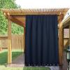 image:imageNICETOWN 2 Panels Weighted Blackout Cabana Curtains Outdoor Patio W52 x L84 Windproof Top amp Bottom Grommet amp Back Tab Thermal Heavyweight Drapes Keep Privacy for YardPorch Biscotti BeigeNavy Blue