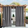 image:imageNICETOWN 2 Panels Weighted Blackout Cabana Curtains Outdoor Patio W52 x L84 Windproof Top amp Bottom Grommet amp Back Tab Thermal Heavyweight Drapes Keep Privacy for YardPorch Biscotti BeigeGrey