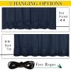 image:imageNICETOWN 2 Panels Weighted Blackout Cabana Curtains Outdoor Patio W52 x L84 Windproof Top amp Bottom Grommet amp Back Tab Thermal Heavyweight Drapes Keep Privacy for YardPorch Biscotti BeigeNavy Blue