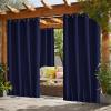 image:imageNICETOWN 2 Panels Weighted Blackout Cabana Curtains Outdoor Patio W52 x L84 Windproof Top amp Bottom Grommet amp Back Tab Thermal Heavyweight Drapes Keep Privacy for YardPorch Biscotti BeigeDark Blue