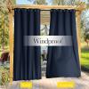 image:imageNICETOWN 2 Panels Weighted Blackout Cabana Curtains Outdoor Patio W52 x L84 Windproof Top amp Bottom Grommet amp Back Tab Thermal Heavyweight Drapes Keep Privacy for YardPorch Biscotti BeigeNavy Blue