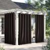 image:imageNICETOWN 2 Panels Weighted Blackout Cabana Curtains Outdoor Patio W52 x L84 Windproof Top amp Bottom Grommet amp Back Tab Thermal Heavyweight Drapes Keep Privacy for YardPorch Biscotti BeigeCoffee