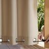 image:imageNICETOWN 2 Panels Weighted Blackout Cabana Curtains Outdoor Patio W52 x L84 Windproof Top amp Bottom Grommet amp Back Tab Thermal Heavyweight Drapes Keep Privacy for YardPorch Biscotti BeigeTaupe