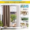 image:imageNICETOWN 2 Panels Weighted Blackout Cabana Curtains Outdoor Patio W52 x L84 Windproof Top amp Bottom Grommet amp Back Tab Thermal Heavyweight Drapes Keep Privacy for YardPorch Biscotti BeigeTan