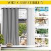 image:imageNICETOWN 2 Panels Weighted Blackout Cabana Curtains Outdoor Patio W52 x L84 Windproof Top amp Bottom Grommet amp Back Tab Thermal Heavyweight Drapes Keep Privacy for YardPorch Biscotti BeigeSilver Grey