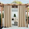 image:imageNICETOWN 2 Panels Weighted Blackout Cabana Curtains Outdoor Patio W52 x L84 Windproof Top amp Bottom Grommet amp Back Tab Thermal Heavyweight Drapes Keep Privacy for YardPorch Biscotti BeigeBiscotti Beige