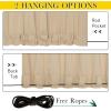 image:imageNICETOWN 2 Panels Weighted Blackout Cabana Curtains Outdoor Patio W52 x L84 Windproof Top amp Bottom Grommet amp Back Tab Thermal Heavyweight Drapes Keep Privacy for YardPorch Biscotti BeigeBiscotti Beige