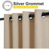 image:imageNICETOWN 2 Panels Weighted Blackout Cabana Curtains Outdoor Patio W52 x L84 Windproof Top amp Bottom Grommet amp Back Tab Thermal Heavyweight Drapes Keep Privacy for YardPorch Biscotti BeigeTaupe
