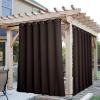 image:imageNICETOWN 2 Panels Weighted Blackout Cabana Curtains Outdoor Patio W52 x L84 Windproof Top amp Bottom Grommet amp Back Tab Thermal Heavyweight Drapes Keep Privacy for YardPorch Biscotti BeigeCoffee