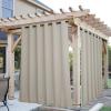 image:imageNICETOWN 2 Panels Weighted Blackout Cabana Curtains Outdoor Patio W52 x L84 Windproof Top amp Bottom Grommet amp Back Tab Thermal Heavyweight Drapes Keep Privacy for YardPorch Biscotti BeigeNatural