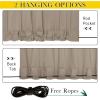 image:imageNICETOWN 2 Panels Weighted Blackout Cabana Curtains Outdoor Patio W52 x L84 Windproof Top amp Bottom Grommet amp Back Tab Thermal Heavyweight Drapes Keep Privacy for YardPorch Biscotti BeigeSoft Brown