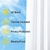 image:imageNICETOWN 2 Panels Weighted Blackout Cabana Curtains Outdoor Patio W52 x L84 Windproof Top amp Bottom Grommet amp Back Tab Thermal Heavyweight Drapes Keep Privacy for YardPorch Biscotti BeigePure White