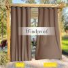 image:imageNICETOWN 2 Panels Weighted Blackout Cabana Curtains Outdoor Patio W52 x L84 Windproof Top amp Bottom Grommet amp Back Tab Thermal Heavyweight Drapes Keep Privacy for YardPorch Biscotti BeigeTan