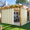 image:imageNICETOWN 2 Panels Weighted Blackout Cabana Curtains Outdoor Patio W52 x L84 Windproof Top amp Bottom Grommet amp Back Tab Thermal Heavyweight Drapes Keep Privacy for YardPorch Biscotti BeigeLight Beige