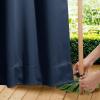 image:imageNICETOWN 2 Panels Weighted Blackout Cabana Curtains Outdoor Patio W52 x L84 Windproof Top amp Bottom Grommet amp Back Tab Thermal Heavyweight Drapes Keep Privacy for YardPorch Biscotti BeigeNavy Blue