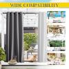 image:imageNICETOWN 2 Panels Weighted Blackout Cabana Curtains Outdoor Patio W52 x L84 Windproof Top amp Bottom Grommet amp Back Tab Thermal Heavyweight Drapes Keep Privacy for YardPorch Biscotti BeigeGrey