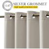 image:imageNICETOWN 2 Panels Weighted Blackout Cabana Curtains Outdoor Patio W52 x L84 Windproof Top amp Bottom Grommet amp Back Tab Thermal Heavyweight Drapes Keep Privacy for YardPorch Biscotti BeigeNatural
