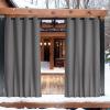 image:imageNICETOWN 2 Panels Weighted Blackout Cabana Curtains Outdoor Patio W52 x L84 Windproof Top amp Bottom Grommet amp Back Tab Thermal Heavyweight Drapes Keep Privacy for YardPorch Biscotti BeigeGrey
