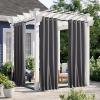image:imageNICETOWN 2 Panels Weighted Blackout Cabana Curtains Outdoor Patio W52 x L84 Windproof Top amp Bottom Grommet amp Back Tab Thermal Heavyweight Drapes Keep Privacy for YardPorch Biscotti BeigeGrey