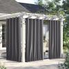 image:imageNICETOWN 2 Panels Weighted Blackout Cabana Curtains Outdoor Patio W52 x L84 Windproof Top amp Bottom Grommet amp Back Tab Thermal Heavyweight Drapes Keep Privacy for YardPorch Biscotti BeigeGrey
