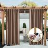 image:imageNICETOWN 2 Panels Weighted Blackout Cabana Curtains Outdoor Patio W52 x L84 Windproof Top amp Bottom Grommet amp Back Tab Thermal Heavyweight Drapes Keep Privacy for YardPorch Biscotti BeigeTan