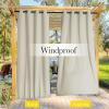 image:imageNICETOWN 2 Panels Weighted Blackout Cabana Curtains Outdoor Patio W52 x L84 Windproof Top amp Bottom Grommet amp Back Tab Thermal Heavyweight Drapes Keep Privacy for YardPorch Biscotti BeigeLight Beige