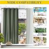 image:imageNICETOWN 2 Panels Weighted Blackout Cabana Curtains Outdoor Patio W52 x L84 Windproof Top amp Bottom Grommet amp Back Tab Thermal Heavyweight Drapes Keep Privacy for YardPorch Biscotti BeigeGreyish Green