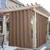 image:imageNICETOWN 2 Panels Weighted Blackout Cabana Curtains Outdoor Patio W52 x L84 Windproof Top amp Bottom Grommet amp Back Tab Thermal Heavyweight Drapes Keep Privacy for YardPorch Biscotti BeigeTan