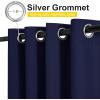 image:imageNICETOWN 2 Panels Weighted Blackout Cabana Curtains Outdoor Patio W52 x L84 Windproof Top amp Bottom Grommet amp Back Tab Thermal Heavyweight Drapes Keep Privacy for YardPorch Biscotti BeigeDark Blue