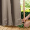 image:imageNICETOWN 2 Panels Weighted Blackout Cabana Curtains Outdoor Patio W52 x L84 Windproof Top amp Bottom Grommet amp Back Tab Thermal Heavyweight Drapes Keep Privacy for YardPorch Biscotti BeigeSoft Brown