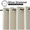 image:imageNICETOWN 2 Panels Weighted Blackout Cabana Curtains Outdoor Patio W52 x L84 Windproof Top amp Bottom Grommet amp Back Tab Thermal Heavyweight Drapes Keep Privacy for YardPorch Biscotti BeigeLight Beige