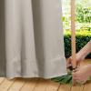 image:imageNICETOWN 2 Panels Weighted Blackout Cabana Curtains Outdoor Patio W52 x L84 Windproof Top amp Bottom Grommet amp Back Tab Thermal Heavyweight Drapes Keep Privacy for YardPorch Biscotti BeigeNatural