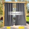 image:imageNICETOWN 2 Panels Weighted Blackout Cabana Curtains Outdoor Patio W52 x L84 Windproof Top amp Bottom Grommet amp Back Tab Thermal Heavyweight Drapes Keep Privacy for YardPorch Biscotti BeigeGrey