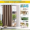 image:imageNICETOWN 2 Panels Weighted Blackout Cabana Curtains Outdoor Patio W52 x L84 Windproof Top amp Bottom Grommet amp Back Tab Thermal Heavyweight Drapes Keep Privacy for YardPorch Biscotti BeigeTan