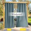 image:imageNICETOWN 2 Panels Weighted Blackout Cabana Curtains Outdoor Patio W52 x L84 Windproof Top amp Bottom Grommet amp Back Tab Thermal Heavyweight Drapes Keep Privacy for YardPorch Biscotti BeigeGreyish Blue