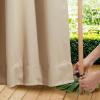image:imageNICETOWN 2 Panels Weighted Blackout Cabana Curtains Outdoor Patio W52 x L84 Windproof Top amp Bottom Grommet amp Back Tab Thermal Heavyweight Drapes Keep Privacy for YardPorch Biscotti BeigeBiscotti Beige