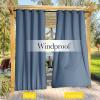 image:imageNICETOWN 2 Panels Weighted Blackout Cabana Curtains Outdoor Patio W52 x L84 Windproof Top amp Bottom Grommet amp Back Tab Thermal Heavyweight Drapes Keep Privacy for YardPorch Biscotti BeigeStone Blue