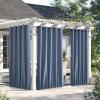 image:imageNICETOWN 2 Panels Weighted Blackout Cabana Curtains Outdoor Patio W52 x L84 Windproof Top amp Bottom Grommet amp Back Tab Thermal Heavyweight Drapes Keep Privacy for YardPorch Biscotti BeigeStone Blue