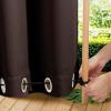 image:imageNICETOWN 2 Panels Weighted Blackout Cabana Curtains Outdoor Patio W52 x L84 Windproof Top amp Bottom Grommet amp Back Tab Thermal Heavyweight Drapes Keep Privacy for YardPorch Biscotti BeigeCoffee