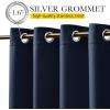 image:imageNICETOWN 2 Panels Weighted Blackout Cabana Curtains Outdoor Patio W52 x L84 Windproof Top amp Bottom Grommet amp Back Tab Thermal Heavyweight Drapes Keep Privacy for YardPorch Biscotti BeigeNavy Blue