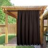 image:imageNICETOWN 2 Panels Weighted Blackout Cabana Curtains Outdoor Patio W52 x L84 Windproof Top amp Bottom Grommet amp Back Tab Thermal Heavyweight Drapes Keep Privacy for YardPorch Biscotti BeigeCoffee