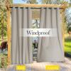 image:imageNICETOWN 2 Panels Weighted Blackout Cabana Curtains Outdoor Patio W52 x L84 Windproof Top amp Bottom Grommet amp Back Tab Thermal Heavyweight Drapes Keep Privacy for YardPorch Biscotti BeigeNatural