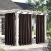image:imageNICETOWN 2 Panels Weighted Blackout Cabana Curtains Outdoor Patio W52 x L84 Windproof Top amp Bottom Grommet amp Back Tab Thermal Heavyweight Drapes Keep Privacy for YardPorch Biscotti BeigeCoffee