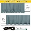 image:imageNICETOWN 2 Panels Weighted Blackout Cabana Curtains Outdoor Patio W52 x L84 Windproof Top amp Bottom Grommet amp Back Tab Thermal Heavyweight Drapes Keep Privacy for YardPorch Biscotti BeigeGreyish Blue